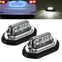 12V 6LEDs License Plate Light Lamp Bulbs Number Plate Light for Motorcycle Boats Aircraft Automotive Trailer RV Truck White