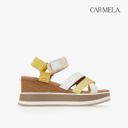 Giày Đế Xuồng Nữ CARMELA Yellow Leather Ladies Sandals