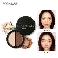 Bilian【สต๊อกพร้อมแล้ว】 Focallure พาเลทไฮไลท์และคอนทัวร์แบบ2 In 1กันน้ำการแต่งหน้าแบบคงทนหน้านุ่มการแสดงผลสีระดับสูงสีง่าย (มี3สีให้เลือก)