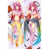 Yingke เคสลายอนิเมะไม่มีเกมปลอกหมอนชีวิต Ng02a ปลอกหมอนลาย Shiro Dakimakura ชุดเครื่องนอนสองด้านสำหรับเด็กชายสุดเท่3d