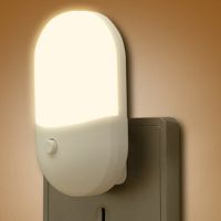 【LZ】☒♗♦  LDHLM Energy Saving 3W Night Light Plug-in LED Feeding Socket Lamp Indoor Lighting Bedroom Night Bedside Lamp US/EU Two-color