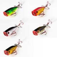 【cw】 Señuelo de pesca duro Topwater 1 unidad 55mm/65g giratorio flotante cebo poper cuchara Plopper anzuelos giratorios realistas con hélice 【hot】