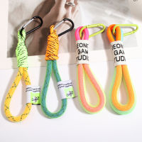 Creative Iridescent Braid เชือกพวงกุญแจ Carabiner Key สำหรับกระเป๋าเป้สะพายหลังจี้อุปกรณ์เสริมแขวนเครื่องประดับ-Youerd