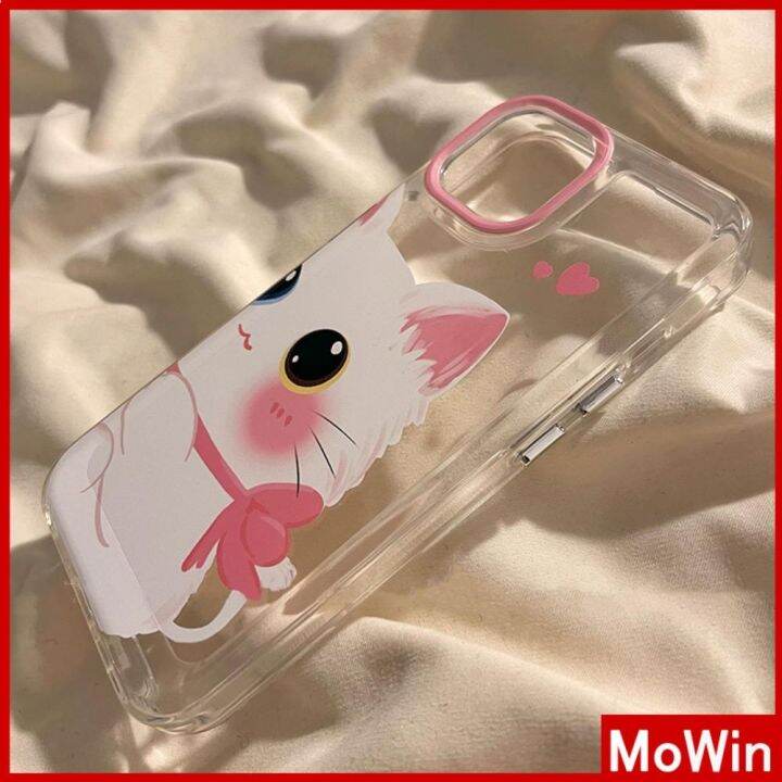 mowin-เข้ากันได้สำหรับ-เคสไอโฟน-เคสไอโฟน11-เคส-iphone-11-สำหรับ-iphone-14-pro-max-เคส-iphone-เคสนิ่ม-tpu-เคสใสชุบปุ่มกันกระแทกแมวแมวน่ารักเข้ากันได้สำหรับ-iphone-13-pro-max-12-pro-max-11-pro-max-7plus