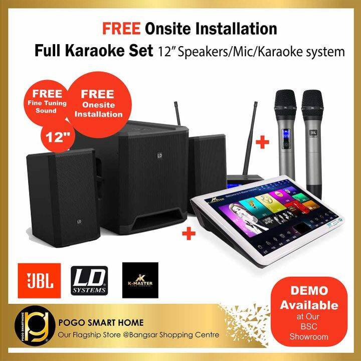 FULL KARAOKE SET 12 Inches LD System Subwoofer,4tb k19 plus karaoke