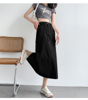 Cindystudio?y2k กระโปรง กระโปรงทรงเอใส่สาวฮอต สายผูกเอว เอวสูง สีดำ Cargo Skirts กระโปรงกีฬา กระโปรงแฟชั่่น กระโปรงมินิ น่ารัก