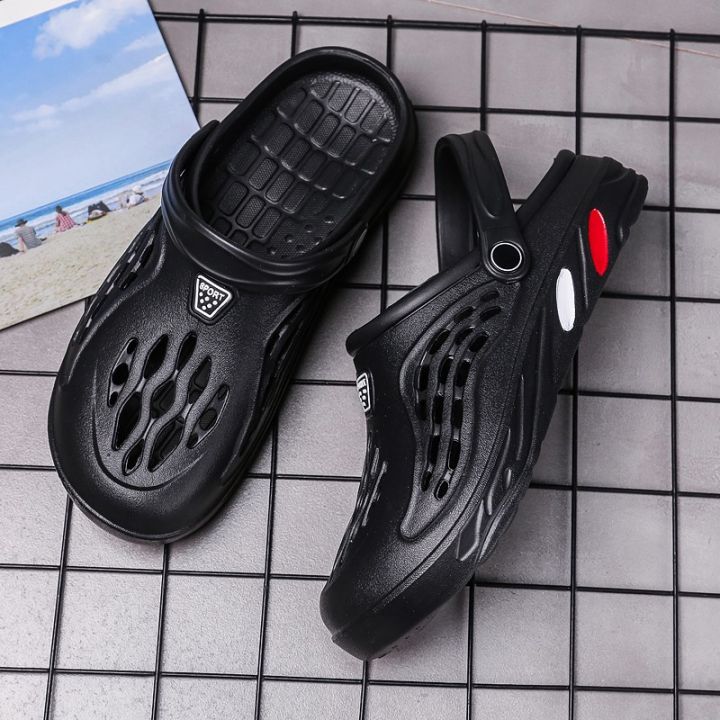 clogs-รองเท้าแตะผู้ชายรองเท้าฤดูร้อน-fang-man-hoof-s-แสตมป์-garden-beach-สีดำขนาดใหญ่รองเท้าแตะสำหรับรองเท้าผู้ชาย-zapatos-hombre