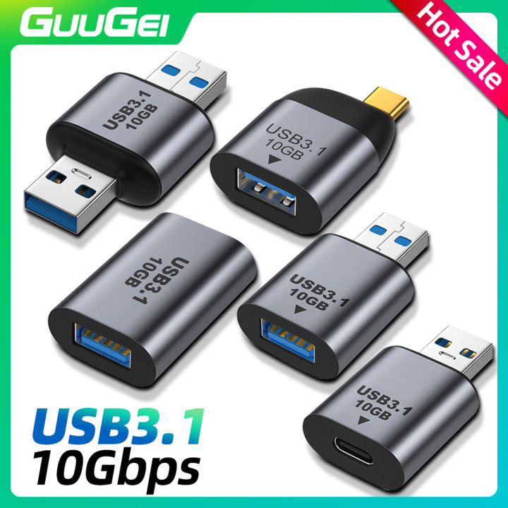 GUUGEI USB C To USB 3.1 Adapter 10Gbps USB A To USB C Extender USBC ...