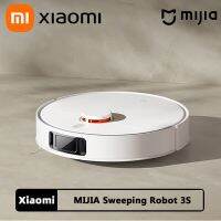 หุ่นยนต์ดูดฝุ่น XIAOMI MIJIA ถูพื้น3S สำหรับทำความสะอาดกวาดฝุ่งผงในบ้าน4000PA Cyclone ไม้ถูพื้นดูดฝุ่นสแกนแอปวางแผนอย่างชาญฉลาด LindaF