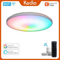 ZZOOI Tuya Wifi Smart Ceiling Light 36W RGB CW LED Ceiling Lamp APP Voice Control With Alexa Lights For Living Room Decoration Bedroom