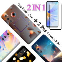 2 IN 1เคส V20SE เนื้อนิ่มพิมพ์ลาย VIVO พร้อมปกป้องหน้าจอเซรามิกแบบโค้งนิรภัย