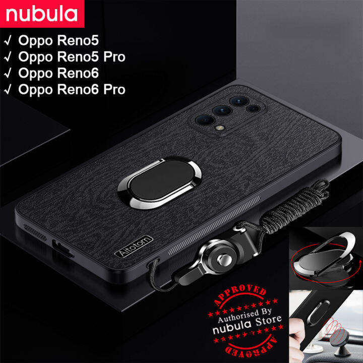 nubula-oppo-reno-5-reno-5-pro-reno-6-reno6-pro-เคสผิวเปลือกไม้หนังสัมผัส-hp-oppo-reno-5-6-pro-เคสกันกระแทกโทรศัพท์มือถือที่ยึดโทรศัพท์ในรถฟรีสายคล้องด้านหลังสำหรับ-oppo-reno-5-reno6-pro