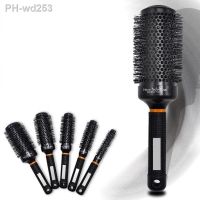 Professional 6pcs Diferent size Anti-static hair comb Roller Comb Scalp Massager Aluminum Tube Round Barrel Curl Hair Comb