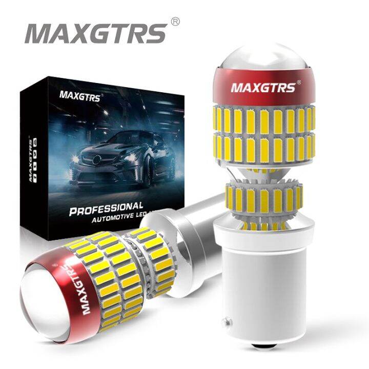 LED Car Lights Bulb  MAXGTRS - 2× P21W LED Canbus 7440 W21W 1156 BA15S LED  Bulb Car Lights Brake Lights Reverse Turn Signal Lamp DRL LENS — maxgtrs