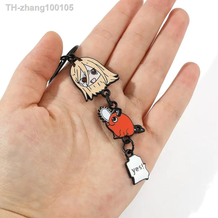 chainsaw-man-japanese-anime-key-holder-cute-enamel-metal-pendant-car-keychain-for-key-rings-accessories-gifts-for-friends