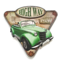 ป้ายสังกะสี High Way 1957 (ปั๊มนูน+3D)