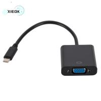 XIEGK USB3.1 อะแดปเตอร์ VGA Type C ถึงตัวเมีย สายฉายภาพ อะแดปเตอร์วิดีโอ ง่ายต่อการติดตั้ง ฟูลเอชดี สำหรับแล็ปท็อป/คอมพิวเตอร์