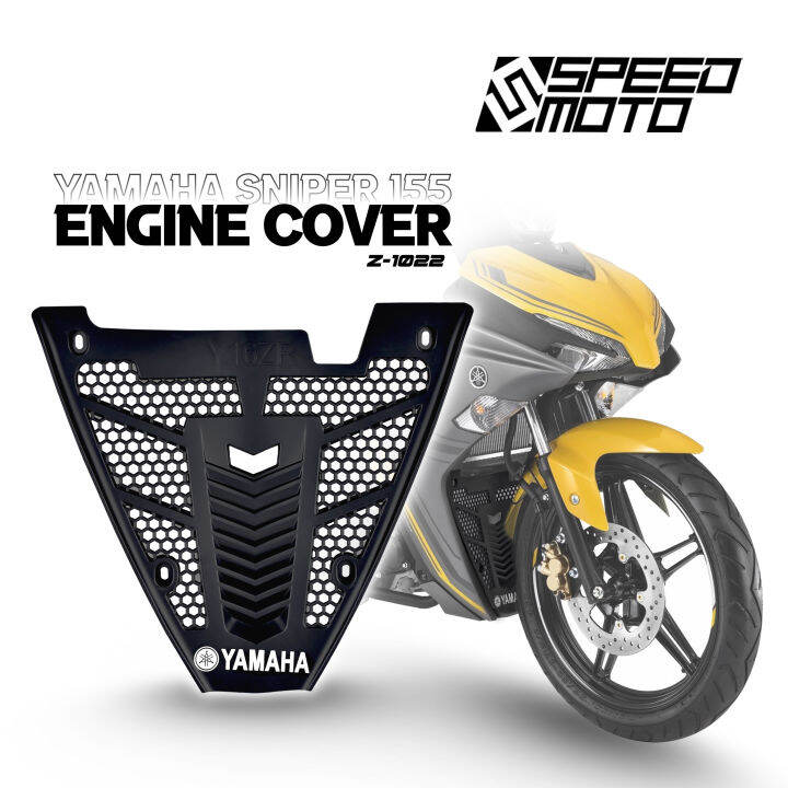 SNIPER 155 ENGINE COVER Z1022 / RADIATOR COVER MATTE BLACK / CARBON DESIGN W/ YAMAHA