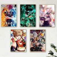 อะนิเมะญี่ปุ่น My Hero Academia โปสเตอร์,มังงะแรงบันดาลใจ Wall Art,ภาพวาดผ้าใบสำหรับห้องนอนและห้องนั่งเล่น,ตกแต่งบ้านที่ไม่ซ้ำกัน