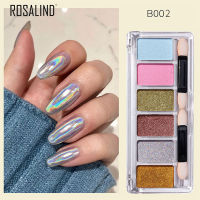 Rosalind เล็บผงสีระบายชุดยูนิคอร์น Chrome Pearl แป้งออโรราเล็บ Glitter ฝุ่นสำหรับ Home Nail Art DIY