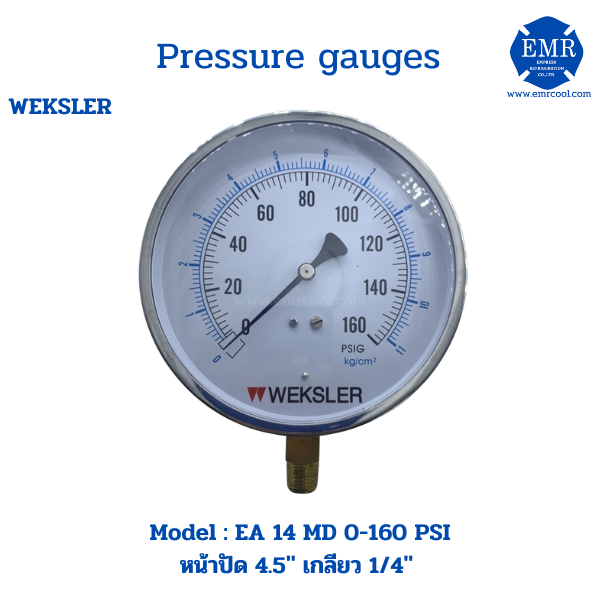 weksler-เวคส์เลออร์-pressure-gauges-เพรชเชอร์เกจ-model-ea14-0-160psi