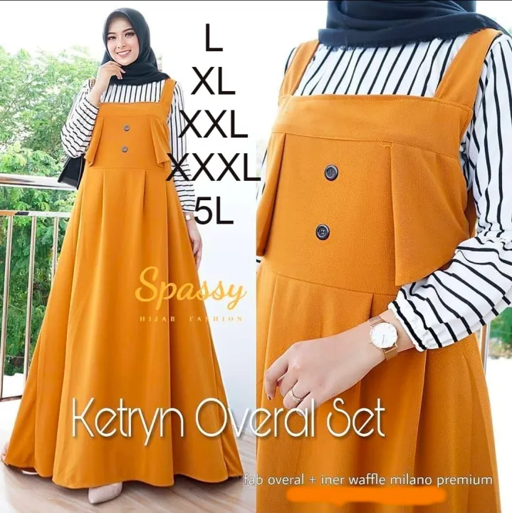 [ BISA COD ] GAMIS WANITA BAJU WANITA KETRYN OVERALL DEWASA KEKINIAN ...