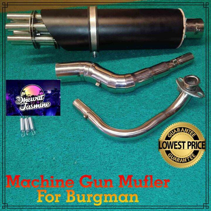 stainless machine gun muffler for burgman Lazada PH
