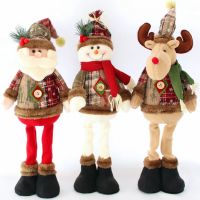 Christmas decoration 2023 Dolls Tree Decor New Year Ornament Reindeer Snowman Santa Claus Standing Christmas Doll