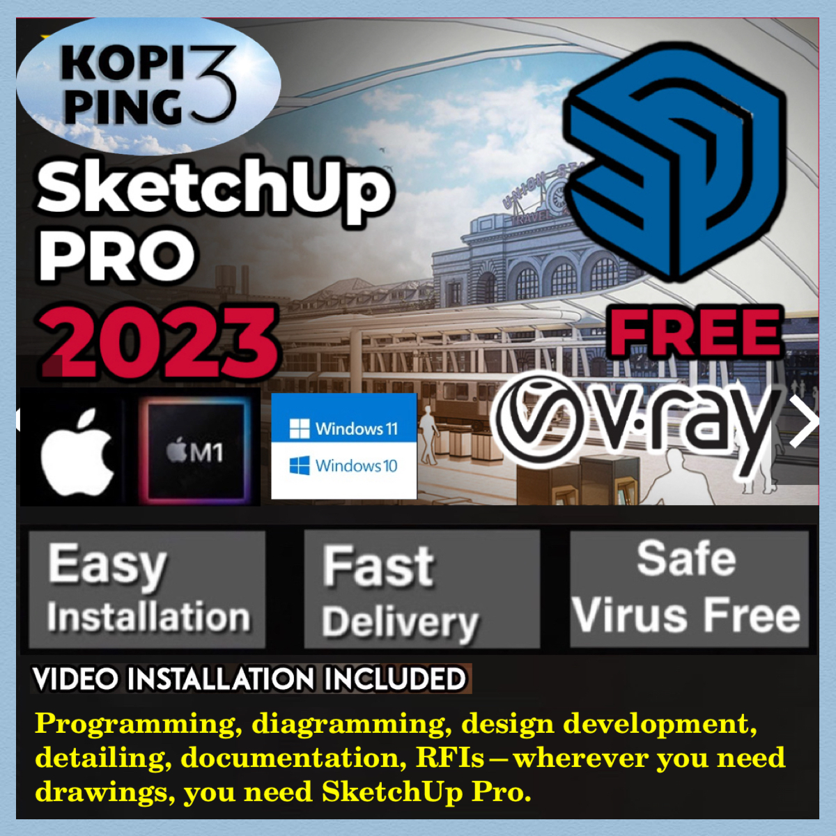 SketchUp Pro 2023 v23.1.340 for windows download
