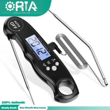 Digital Meat BBQ Thermometer Kitchen Food Cooking Steak Grilling Roast Oven  Thermometer and Timer Water Milk Wine Liquid Sugar Temperature Probe for