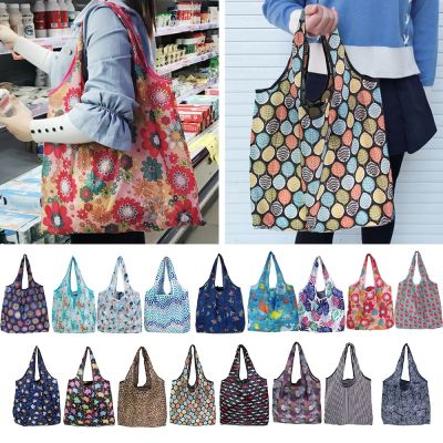 Large Foldable Handbags Tote Shopping Recyclable Reusable Bags For Groceries Travel Eco-Friendly Washable