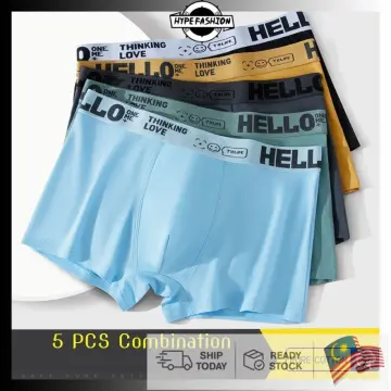 Hello Underwear Boxer Underwear Men Cotton Seluar Dalam Lelaki