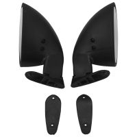 Classic Retro Door Wing Side Mirror Car Matte Rearview Mirror California Style Car Accessories Black L+R