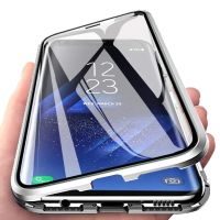 Double Sided Glass Magnetic Case For Samsung Galaxy S23 S22 S21 S20 S10 S9 S8 Plus Ultra For Note 20 S20FE S23 Ultra Glass Cover