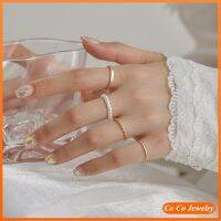 COCOJEWELRY 4 ชิ้น/เซ็ตแฟชั่นเกาหลีแหวนมุกสำหรับหญิงสาวส่วนบุคคลแหวนนิ้วชี้