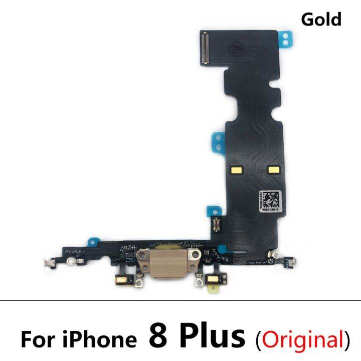 5-ชิ้น-ล็อต-บอร์ดชาร์จใหม่ดั้งเดิม-100-สําหรับ-iphone-7-8-plus-x-xs-usb-port-connector-แท่นชาร์จริบบิ้นพร้อมไมโครโฟน