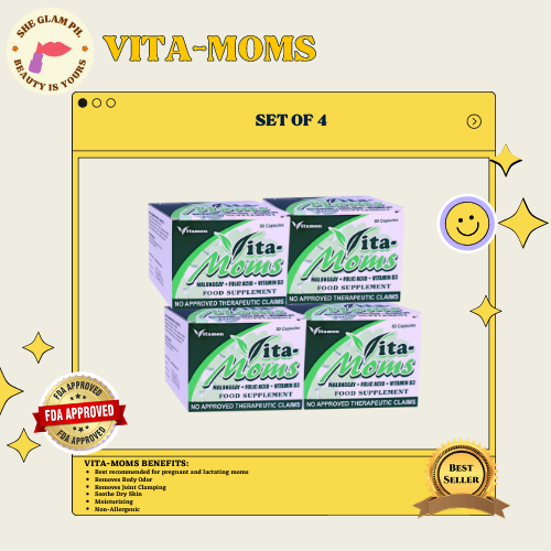 VITA MOMS MALUNGGAY FOOD SUPPLEMENTS (SET OF 4) (200 CAPSULES) / MOTHER ...