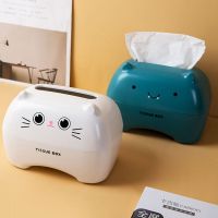 Cute Cartoon Tissue Box with Cover Creative Home Living Room Kawaii Tissue Box Organizer Storage Paper Pumping Box Decoration