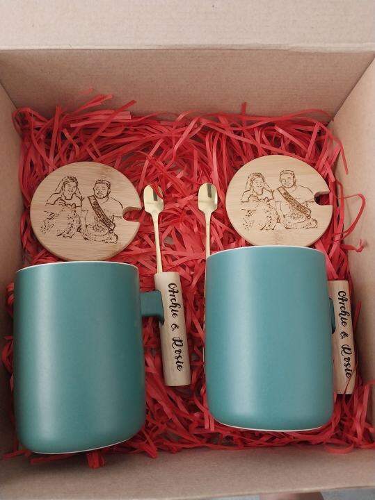 Couple Mug Gift Set Laser Engraved Lazada PH