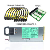 1200W Power Supply DPS-1200FBA For HP DL580G5 438202-001 441830-001 Tested Mining Power w Breakout Board 50cm Cable 6pin To 8pin