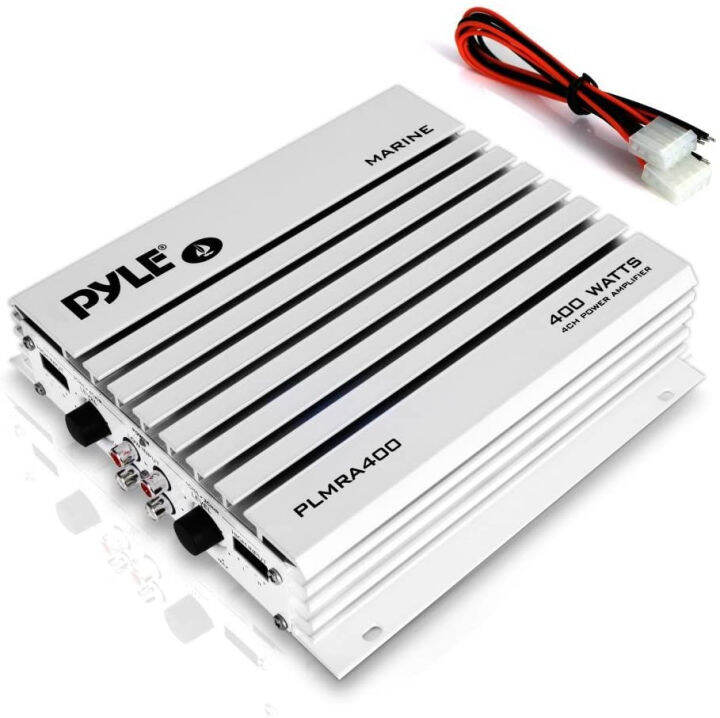 Pyle Hydra Marine Amplifier Upgraded Elite Series 400 Watt 4 Channel ...