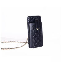 Sheep Leather Plaid Chain Phone Bag Small Flap Bags Shoulder Woman Wallet Genuine Leather Luxury Handbags Women Bags Designer