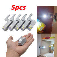 5pcs Universal Under Cabinet Light Inner Hinge Lamp Cupboard Closet Wardrobe Sensor Light Home Bedroom Kitchen Night Light