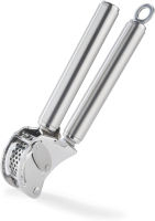 Rösle Stainless Steel Mincing Garlic / Ginger Press with Scraper, 9-inch