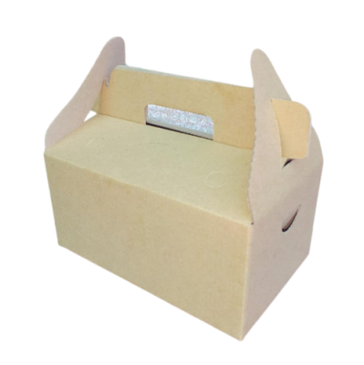 (25ใบ) กล่อง  ใส่ไก่ทอด ใส่ขนม  ของฝาก หูหิ้ว  ขนาด 20x 12.5 x 9.5 ซม. (ความสูงรวมหูหิ้ว 19.5 ซม.) ผลิตโดย Box465