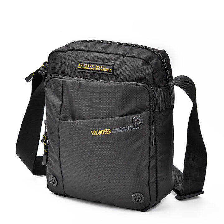 TINYAT Men's Light Shoulder Bag Cross Body Casual Messenger Bag Canvas