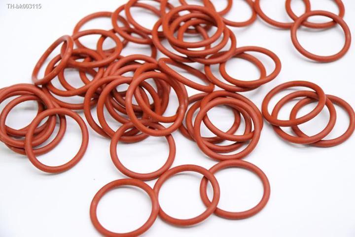 10pcs-red-vmq-silicone-o-ring-cs-3-5mm-od-12-46mm-food-grade-waterproof-washer-rubber-insulate-round-o-shape-seal-gasket