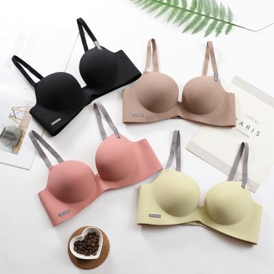 （A So Cute） XUANTAOWU Sexy Lingerie 3/4 Cup Seamless Push Up WomenComfortable Semi-girl Brassiere Underwear
