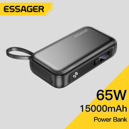 Essager 15000mAh 65W Powerbank với cáp pd3.0 PPS QC 4.0 sạc nhanh hỗ trợ