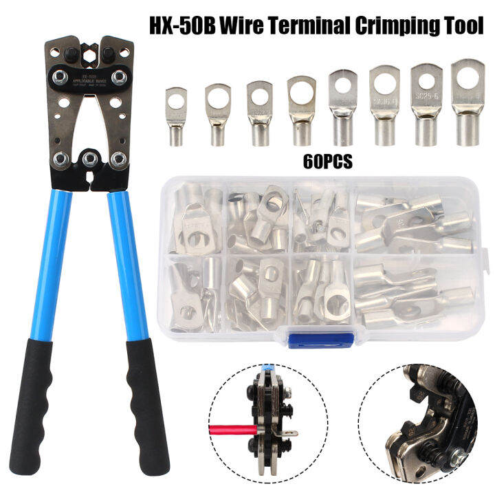 Crimping Tool Hx50b Terminal Crimping Pliers with 60 Piece SC